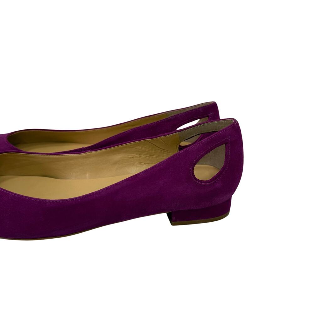 Talbots Women's Shoes sz 9.5 Suede Magenta Cut Out Display Item # box 782 - Picture 3 of 11